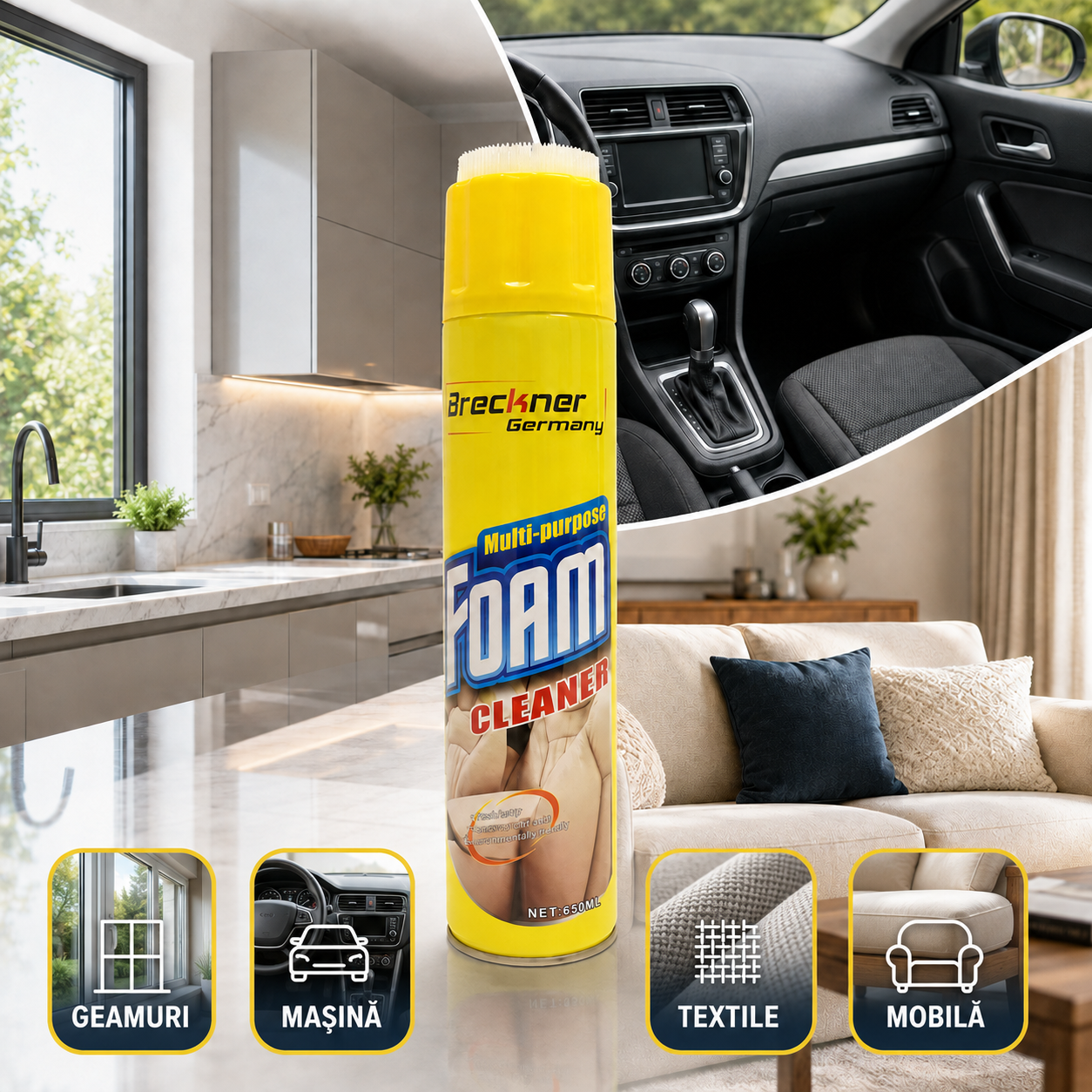 Spuma de curatare MAGIC FOAM  pentru casa si masina 650ml